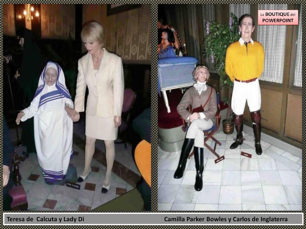 Teresa de Calcuta y Lady Di Camilla Parker Bowles y Carlos de Inglaterra