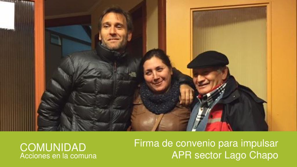 COMUNIDAD Firma de convenio para impulsar APR sector Lago Chapo
