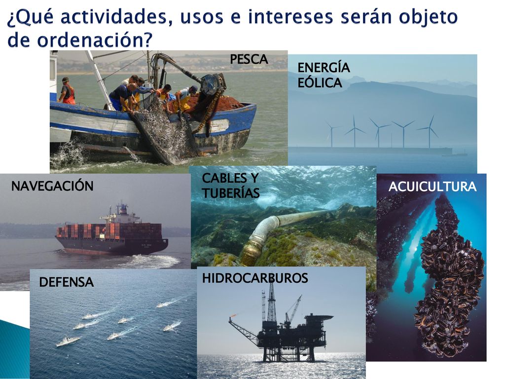¿Qué actividades, usos e intereses serán objeto de ordenación