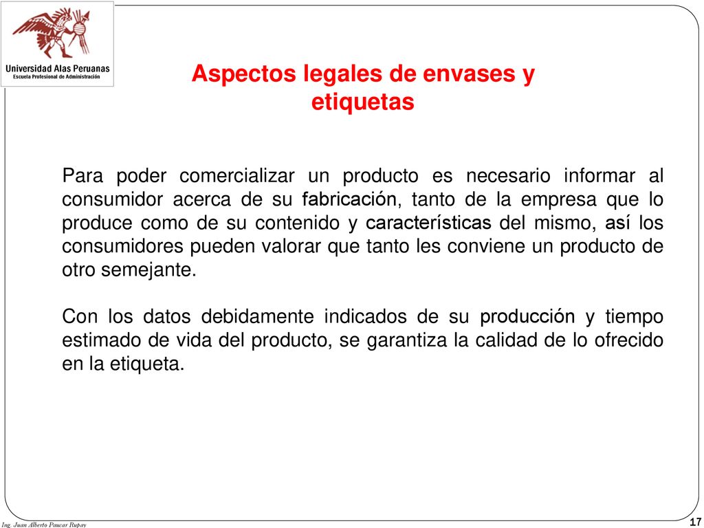 Aspectos legales de envases y etiquetas