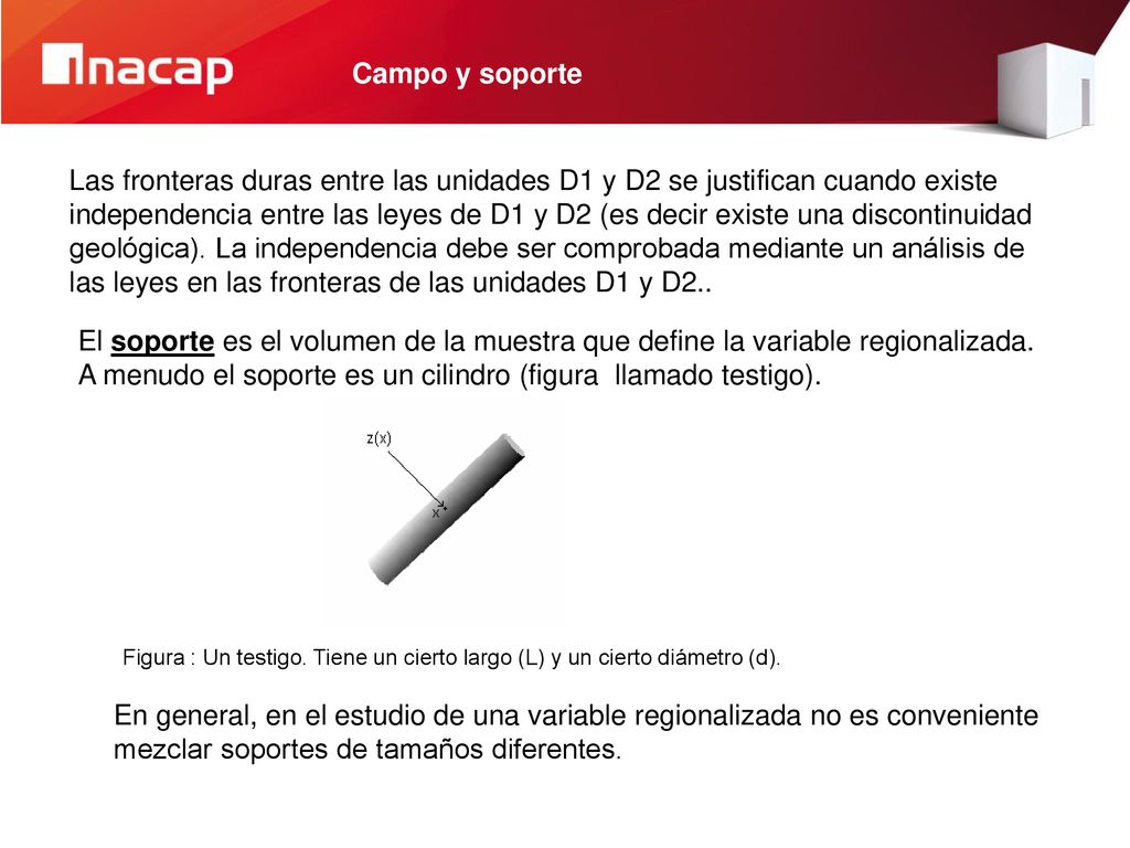 Campo y soporte Las fronteras duras entre las unidades D1 y D2 se justifican cuando existe.