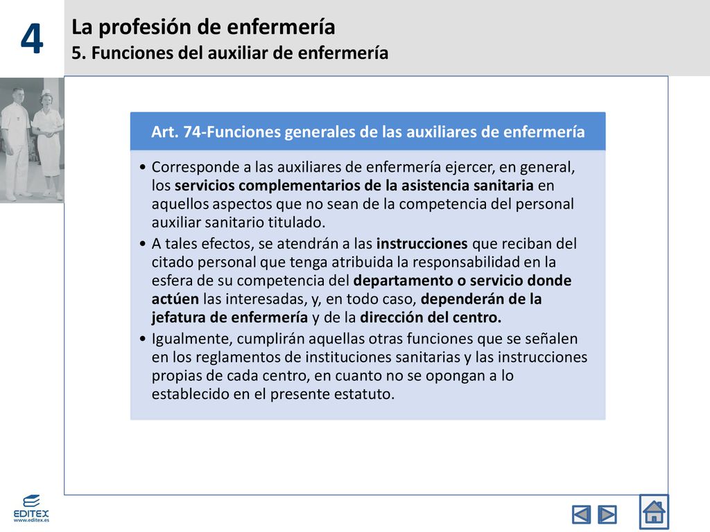 La profesión de enfermería 5. Funciones del auxiliar de enfermería