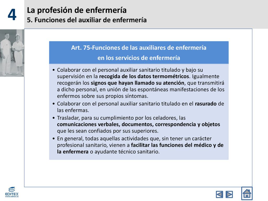 La profesión de enfermería 5. Funciones del auxiliar de enfermería