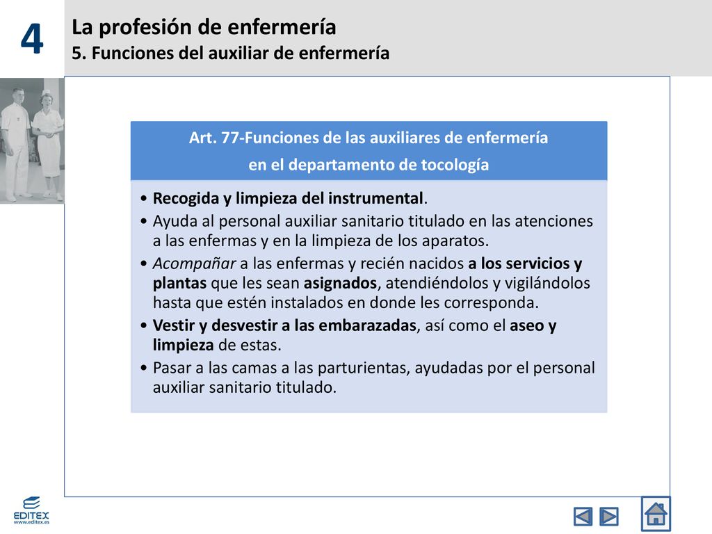 La profesión de enfermería 5. Funciones del auxiliar de enfermería
