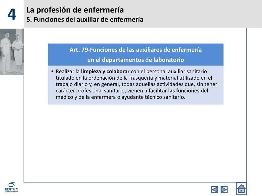 La profesión de enfermería 5. Funciones del auxiliar de enfermería