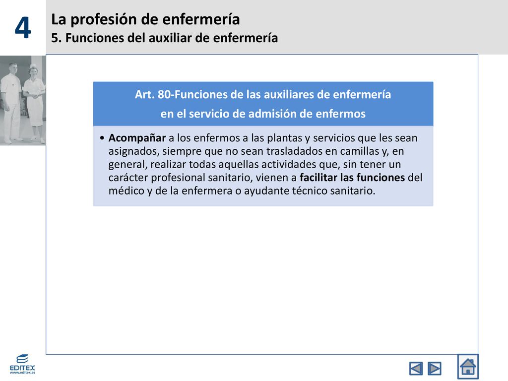 La profesión de enfermería 5. Funciones del auxiliar de enfermería