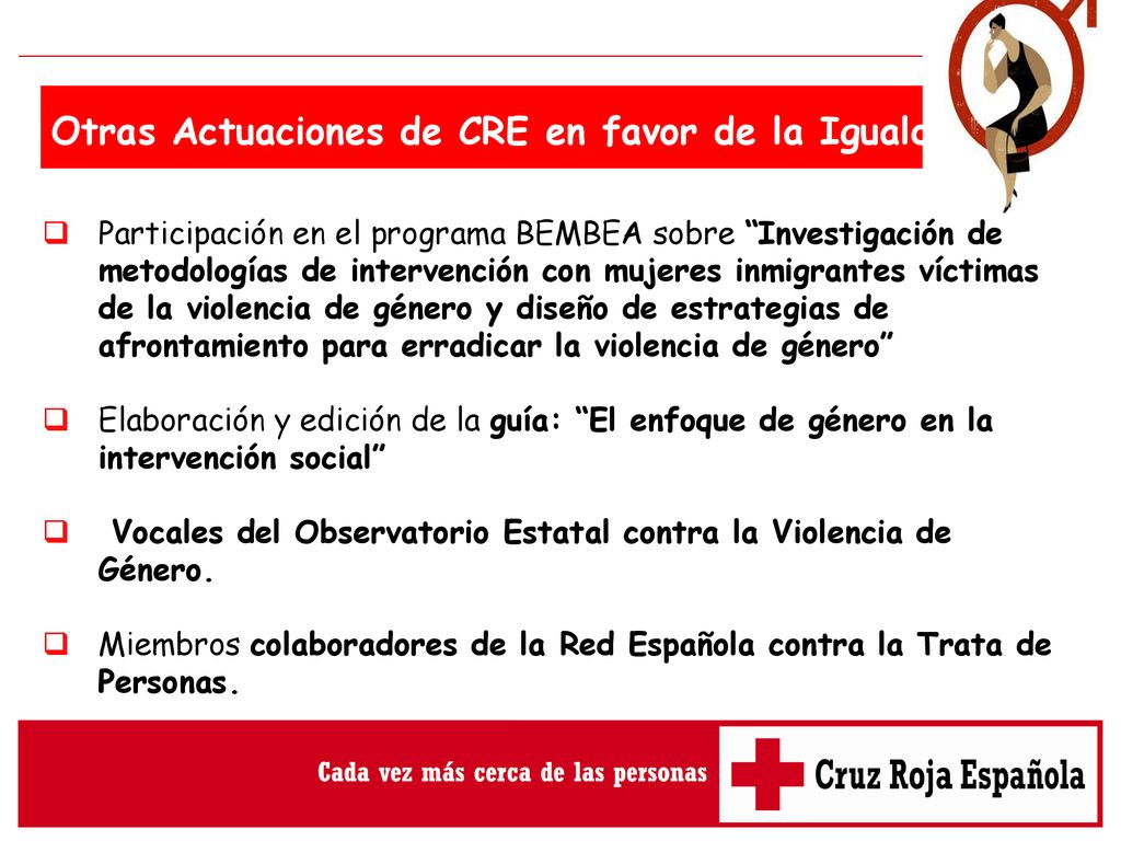 Otras Actuaciones de CRE en favor de la Igualdad: