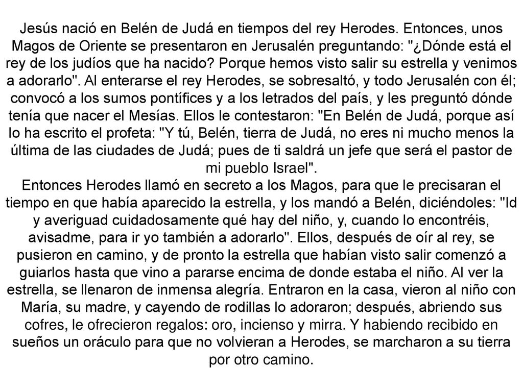Jesús nació en Belén de Judá en tiempos del rey Herodes