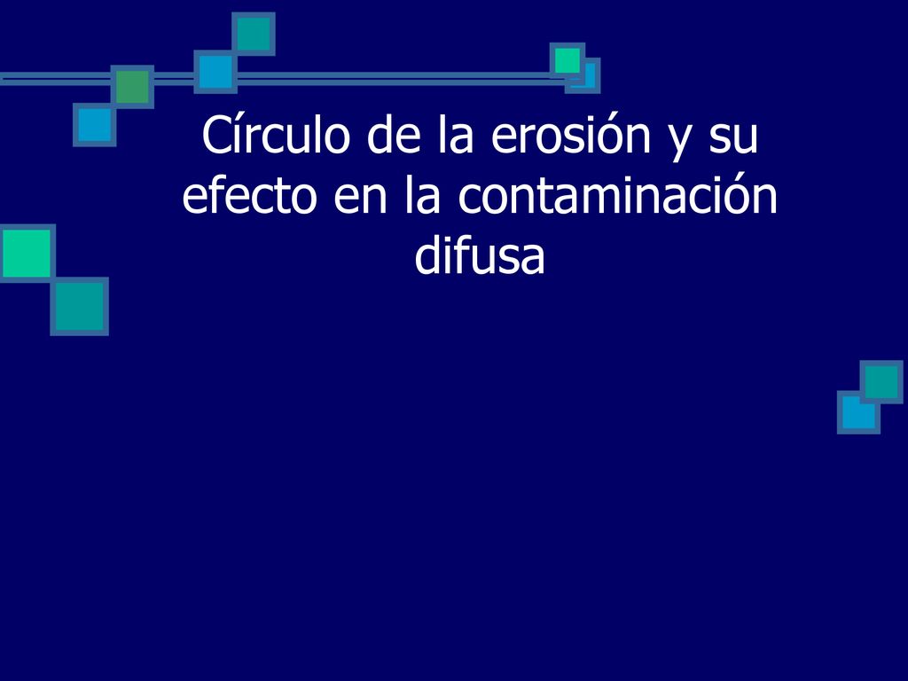 Círculo de la erosión y su efecto en la contaminación difusa