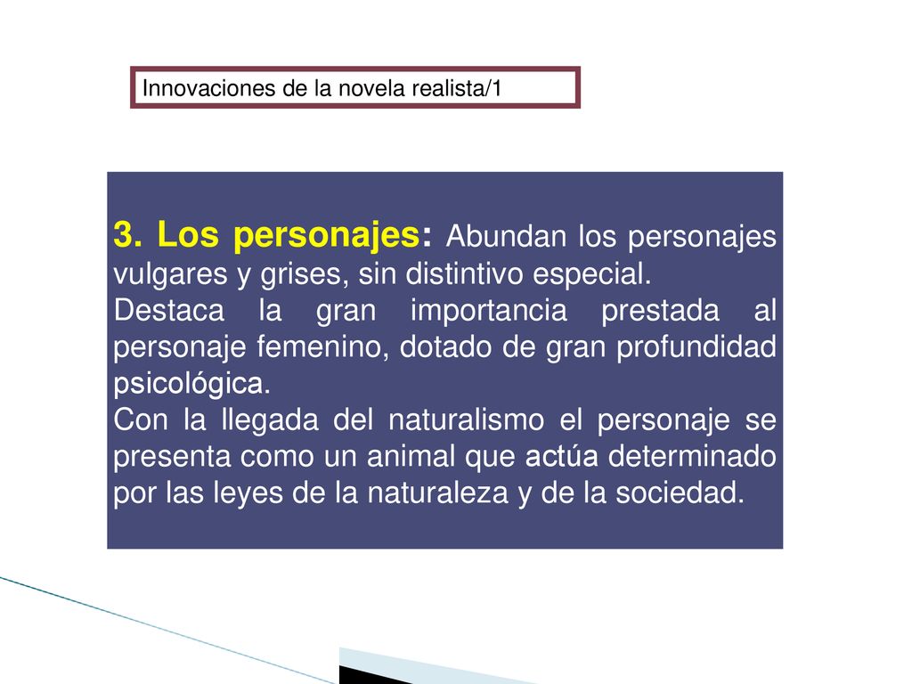 Innovaciones de la novela realista/1