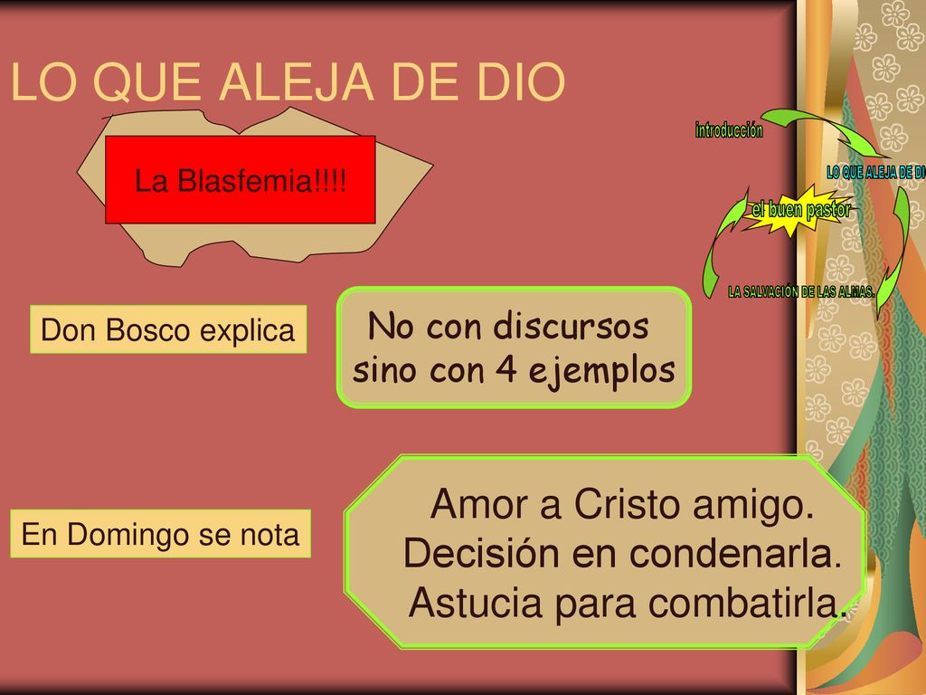 LO QUE ALEJA DE DIO el buen pastor Amor a Cristo amigo.