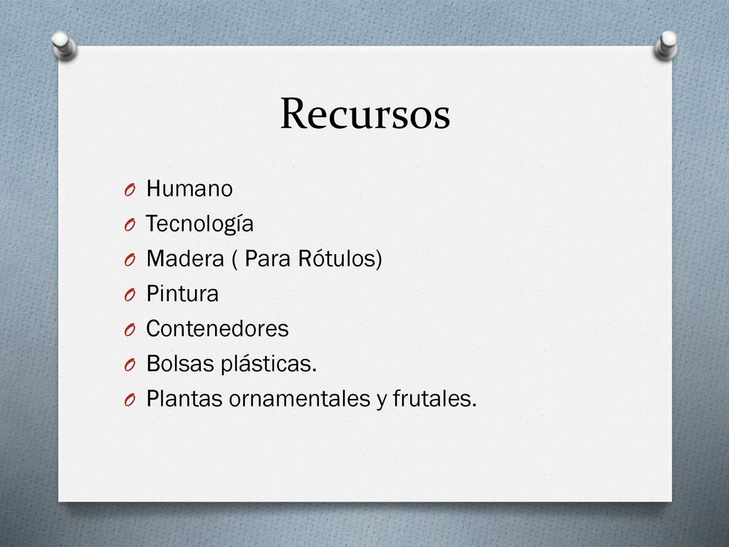 Recursos Humano Tecnología Madera ( Para Rótulos) Pintura Contenedores