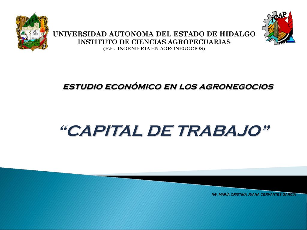 CAPITAL DE TRABAJO I NG. MARÍA CRISTINA JUANA CERVANTES GARCÍA
