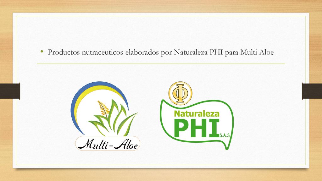 Productos nutraceuticos elaborados por Naturaleza PHI para Multi Aloe