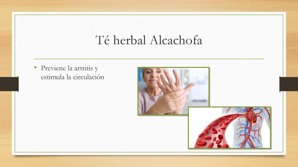 Té herbal Alcachofa Previene la artritis y estimula la circulación