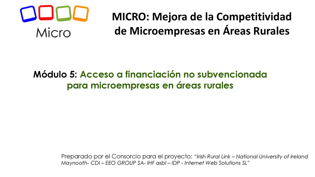 MICRO: Mejora de la Competitividad de Microempresas en Áreas Rurales