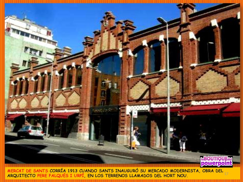 MERCAT DE SANTS CORRÍA 1913 CUANDO SANTS INAUGURÓ SU MERCADO MODERNISTA, OBRA DEL ARQUITECTO PERE FALQUÉS I URPÍ, EN LOS TERRENOS LLAMADOS DEL HORT NOU.