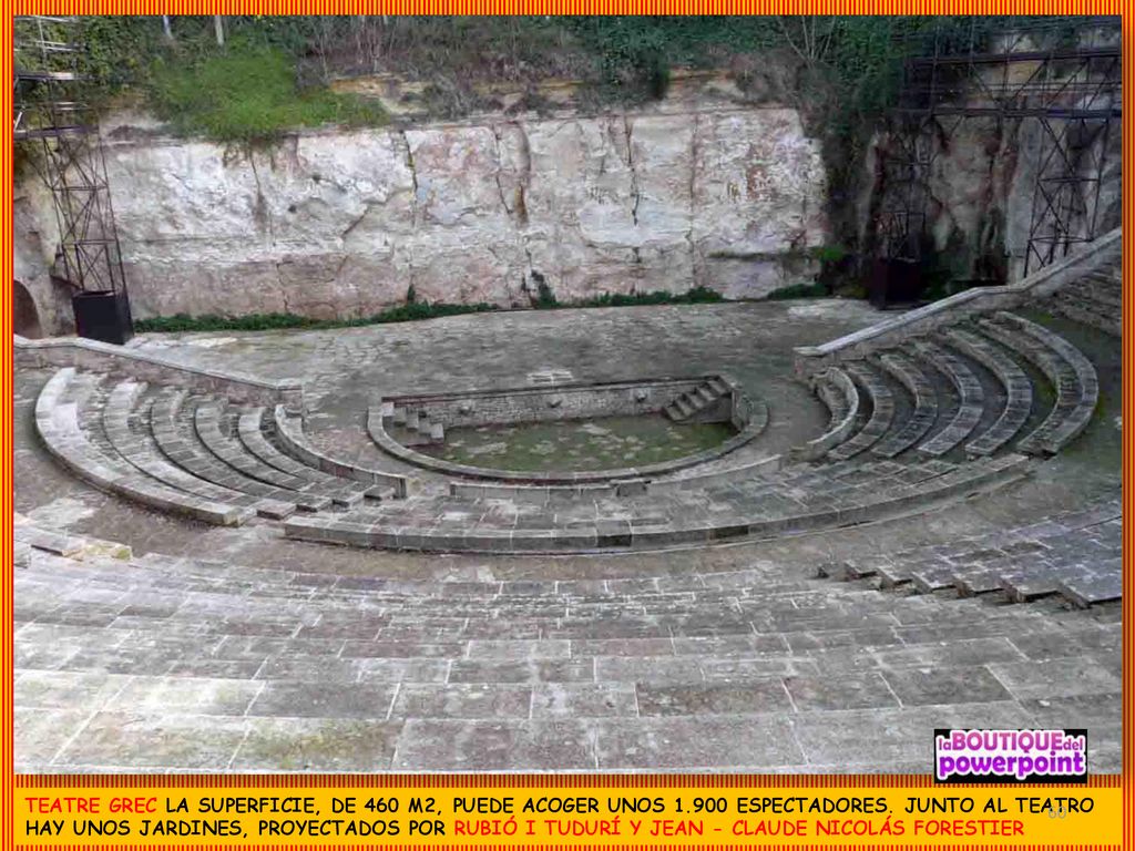 TEATRE GREC LA SUPERFICIE, DE 460 M2, PUEDE ACOGER UNOS 1
