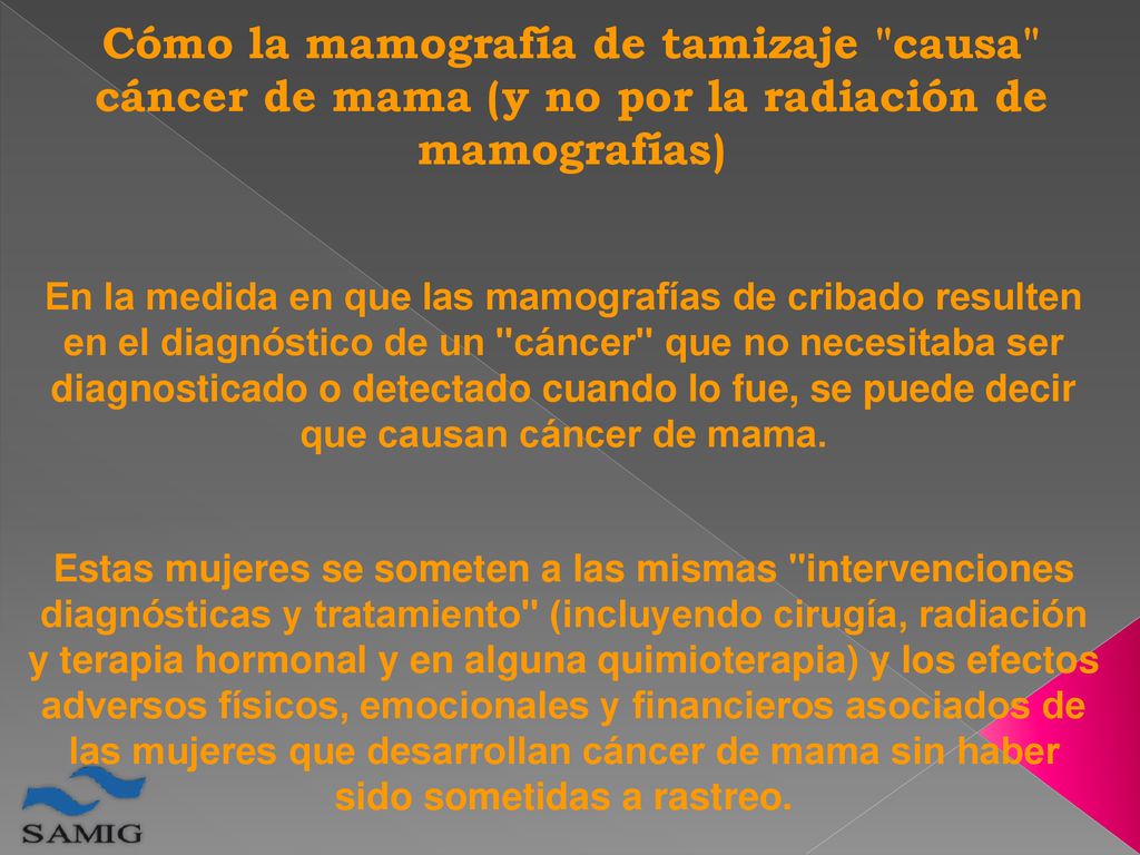 Cómo la mamografía de tamizaje causa cáncer de mama (y no por la radiación de mamografías)
