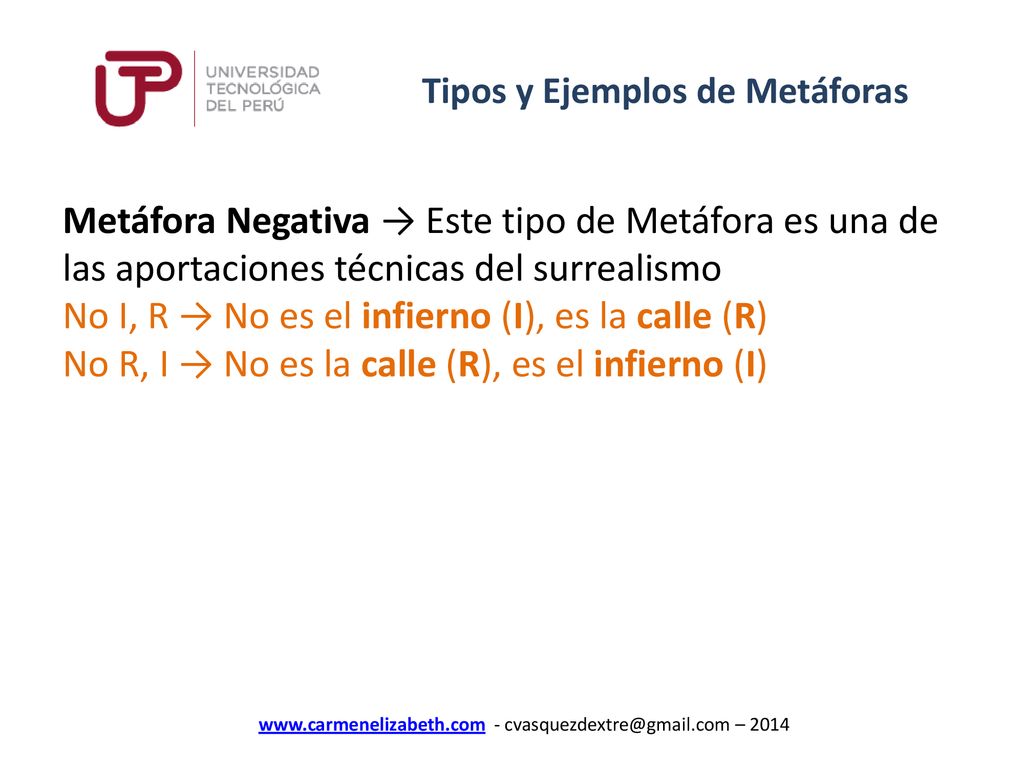 Tipos y Ejemplos de Metáforas