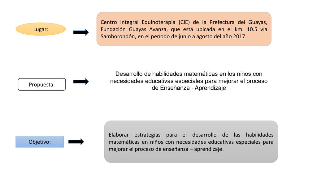 Centro Integral Equinoterapia (CIE) de la Prefectura del Guayas, Fundación Guayas Avanza, que está ubicada en el km vía Samborondón, en el período de junio a agosto del año 2017.