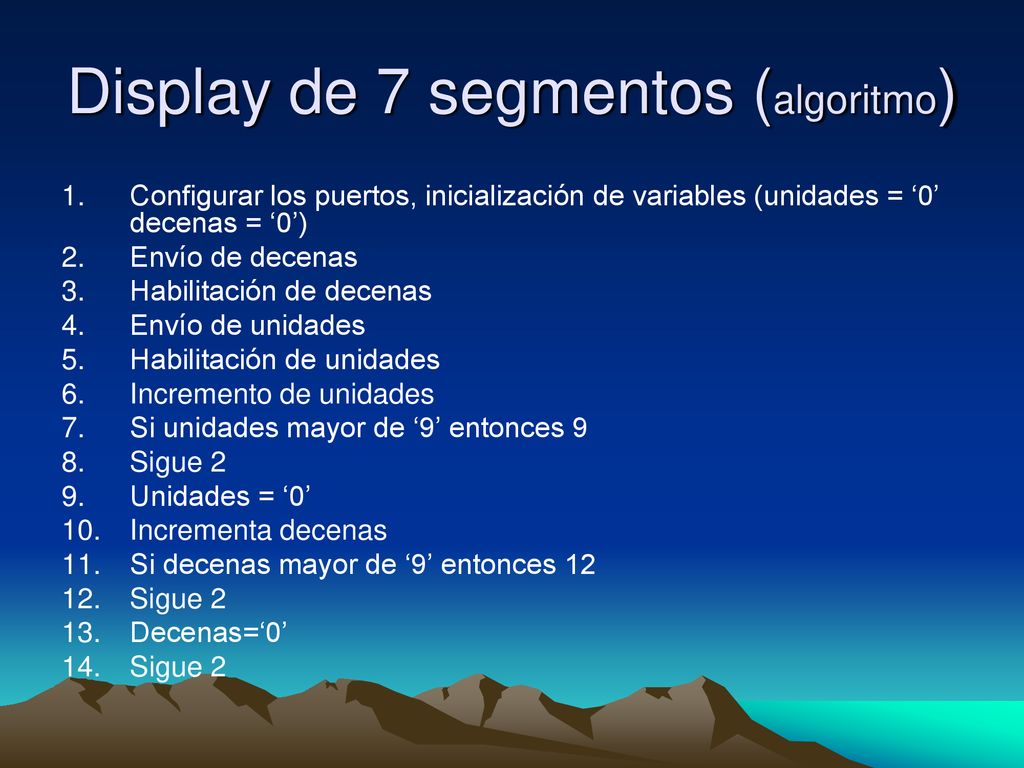 Display de 7 segmentos (algoritmo)