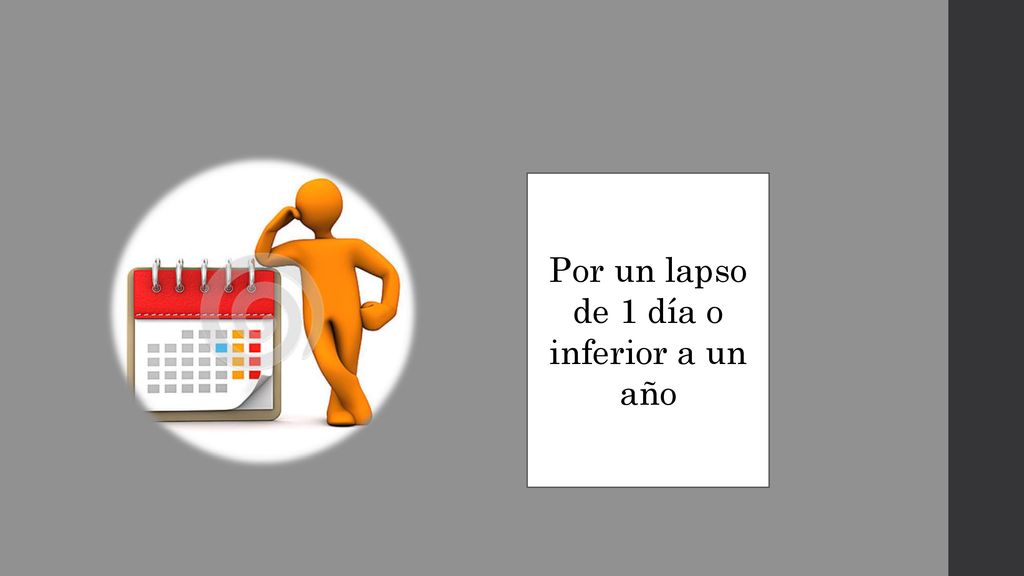 Por un lapso de 1 día o inferior a un año
