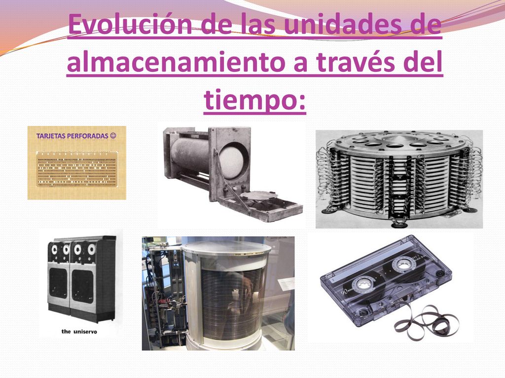 Evolución de las unidades de almacenamiento a través del tiempo: