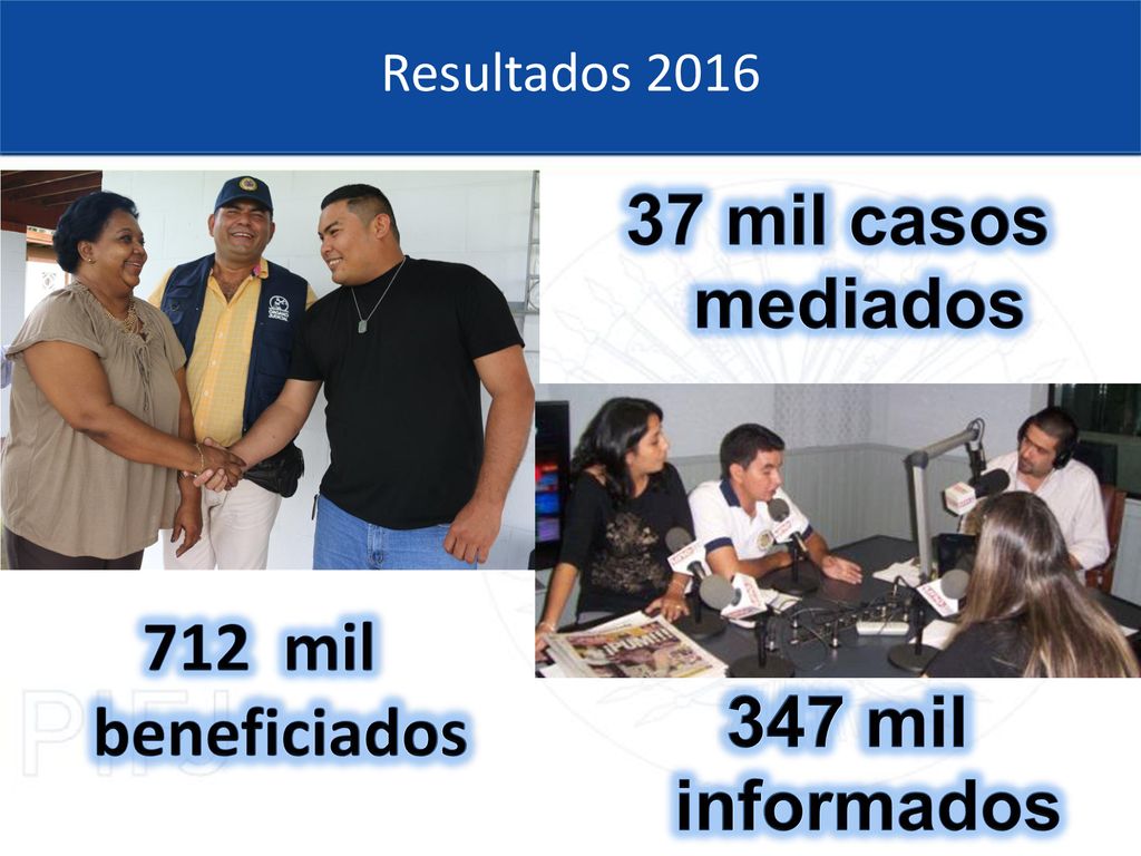 37 mil casos mediados 712 mil beneficiados 347 mil informados
