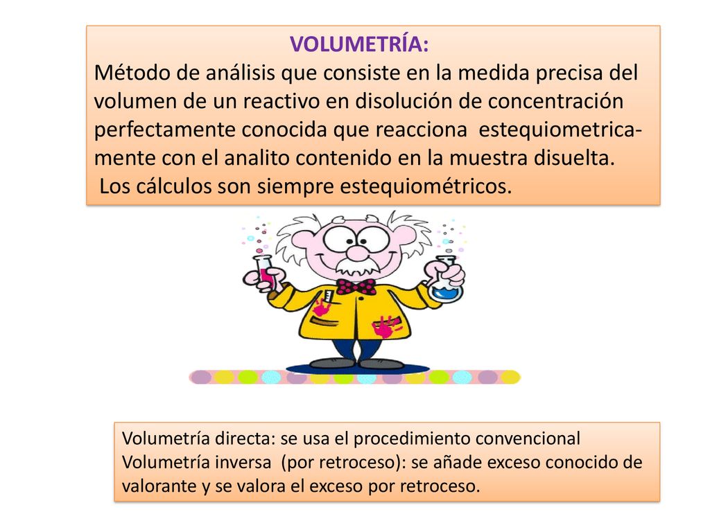 Método de análisis que consiste en la medida precisa del
