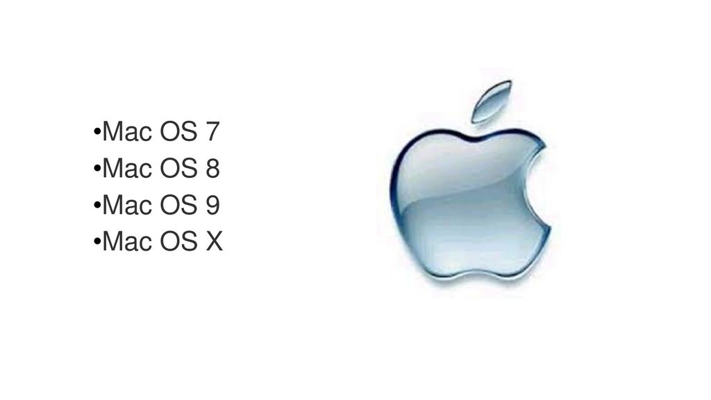 Mac OS 7 Mac OS 8 Mac OS 9 Mac OS X