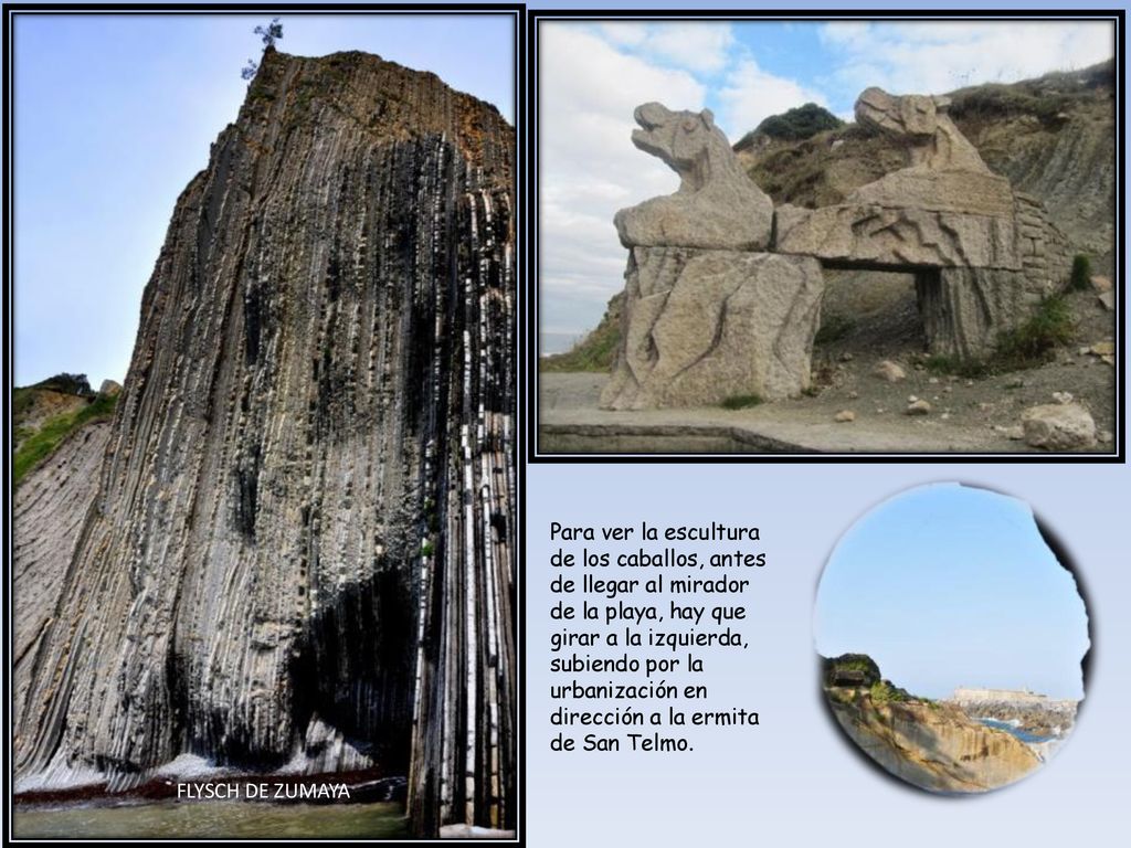 Para ver la escultura de los caballos, antes de llegar al mirador de la playa, hay que girar a la izquierda, subiendo por la urbanización en dirección a la ermita de San Telmo.