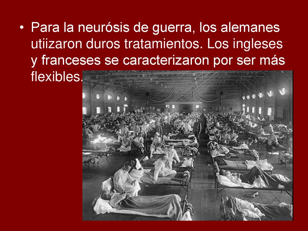 Para la neurósis de guerra, los alemanes utiizaron duros tratamientos