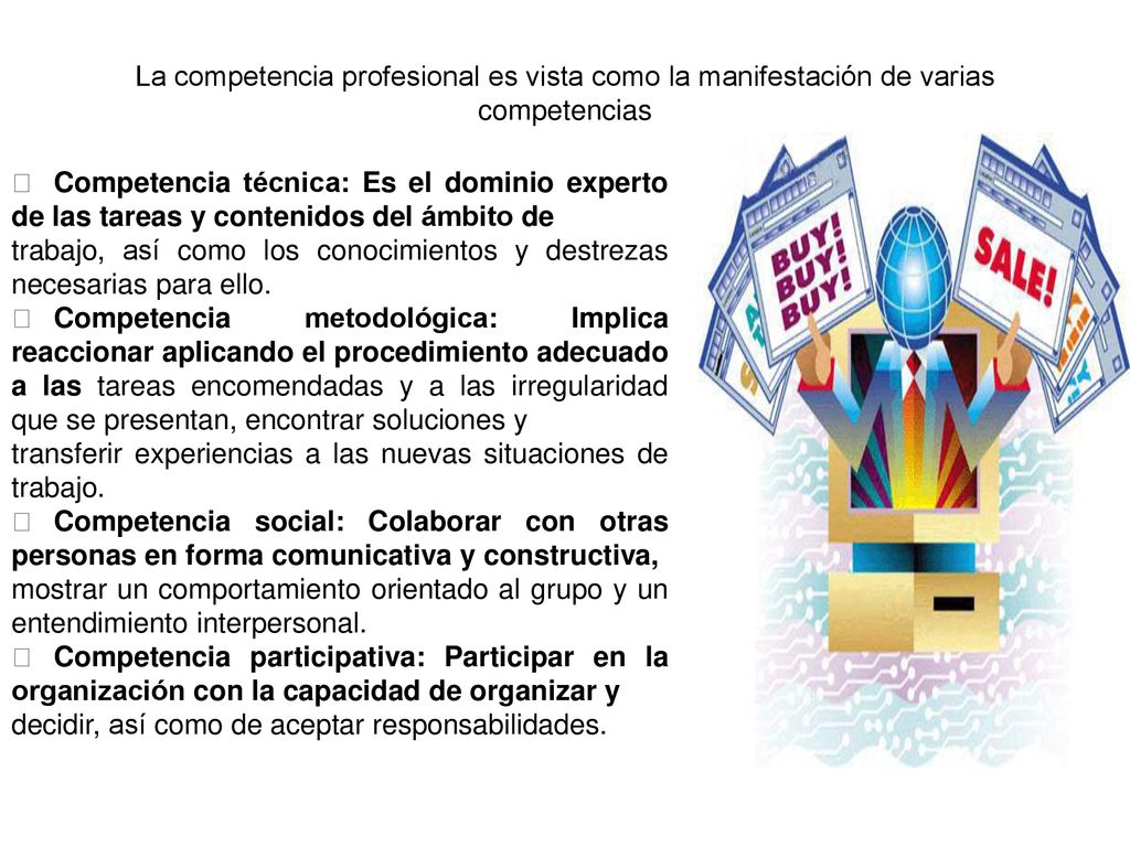 La competencia profesional es vista como la manifestación de varias competencias