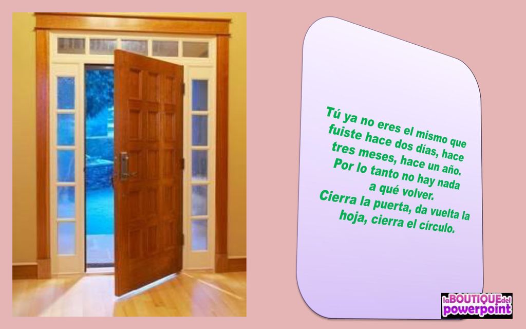 Cierra la puerta, da vuelta la hoja, cierra el círculo.