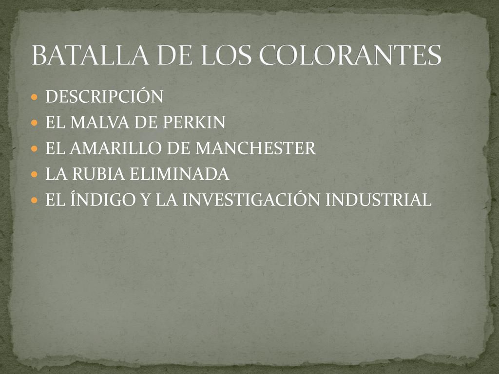 BATALLA DE LOS COLORANTES