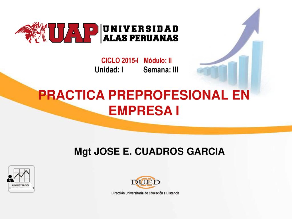 PRACTICA PREPROFESIONAL EN EMPRESA I Mgt JOSE E. CUADROS GARCIA
