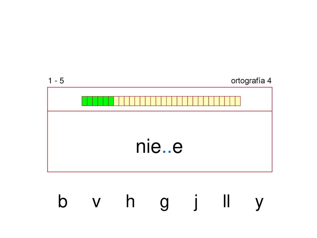 1 - 5 ortografía 4 nie..e b v h g j ll y