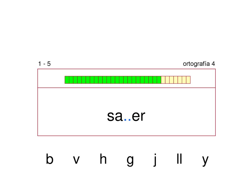 1 - 5 ortografía 4 sa..er b v h g j ll y