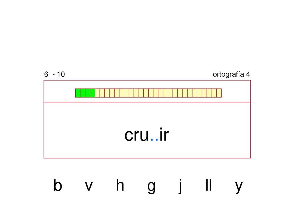 ortografía 4 cru..ir b v h g j ll y