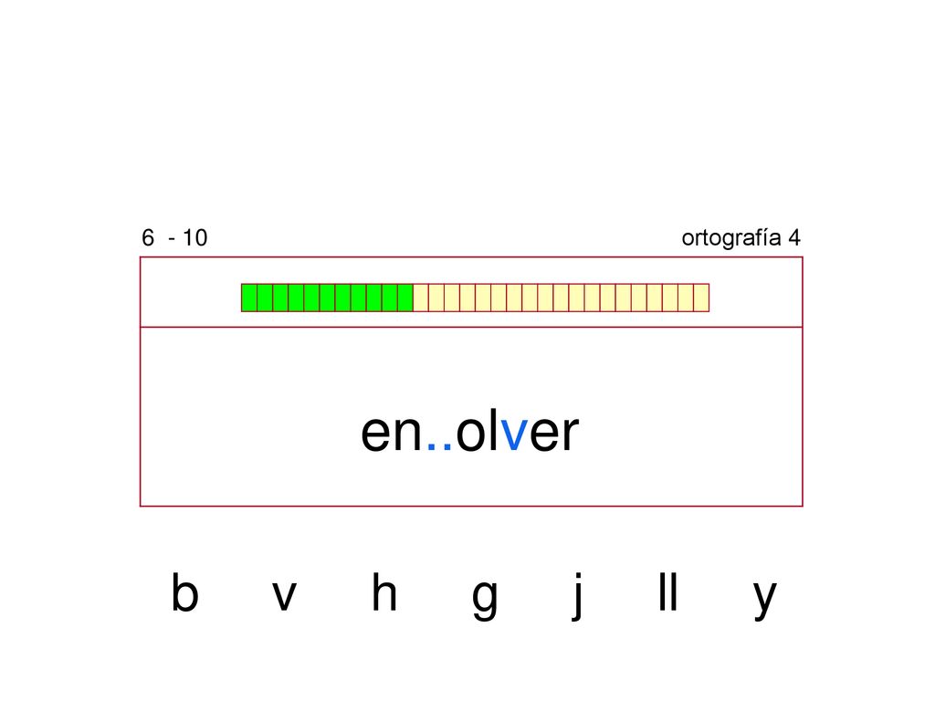 ortografía 4 en..olver b v h g j ll y