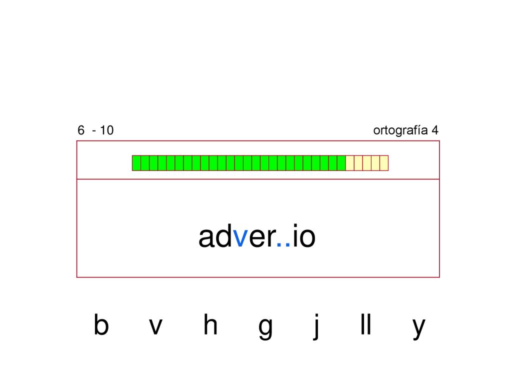 ortografía 4 adver..io b v h g j ll y