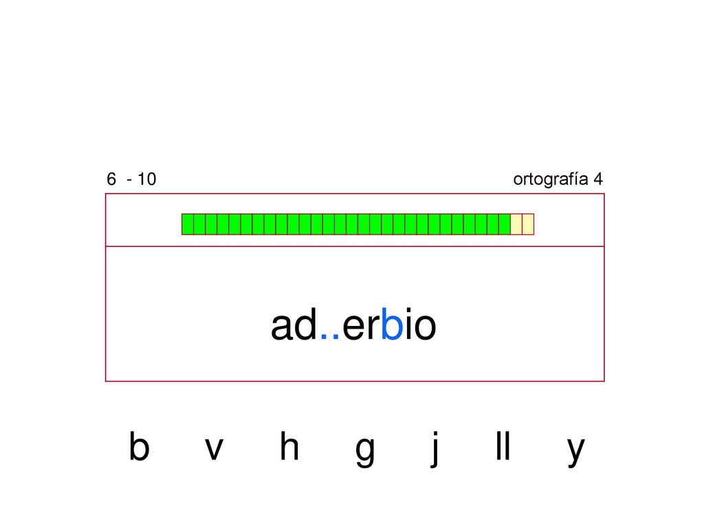 ortografía 4 ad..erbio b v h g j ll y
