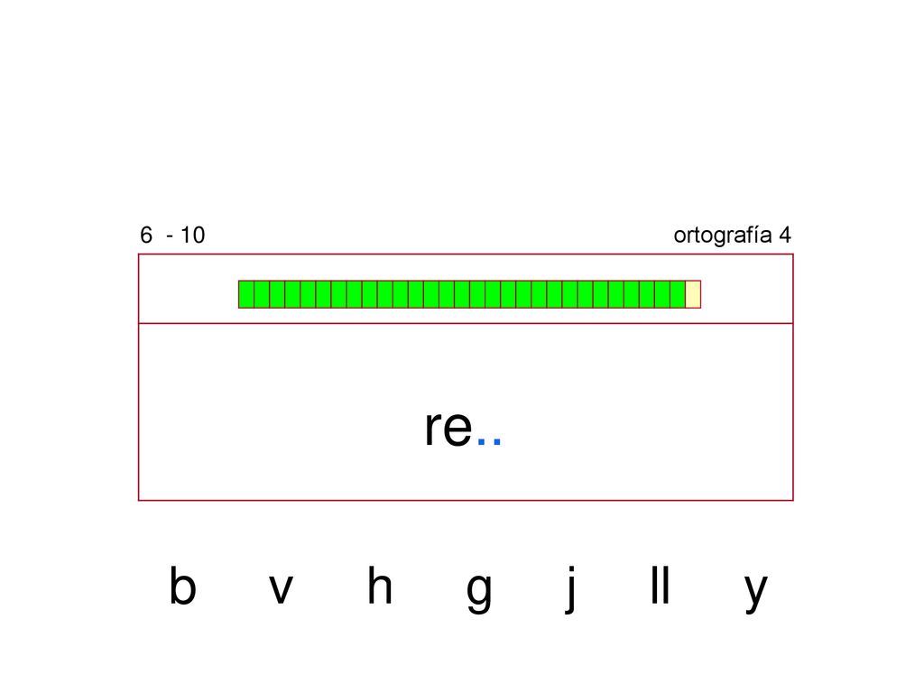 ortografía 4 re.. b v h g j ll y