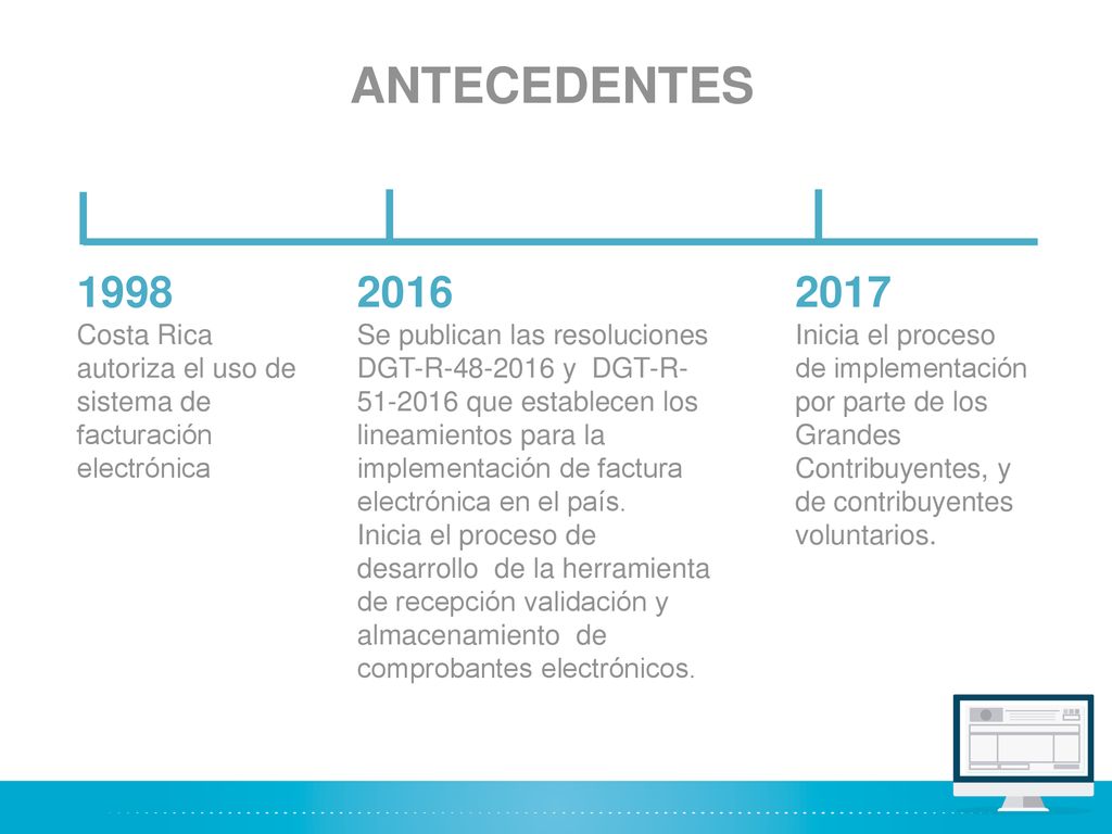 ANTECEDENTES Costa Rica autoriza el uso de sistema de facturación electrónica
