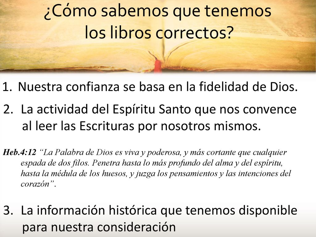 ¿Cómo sabemos que tenemos los libros correctos