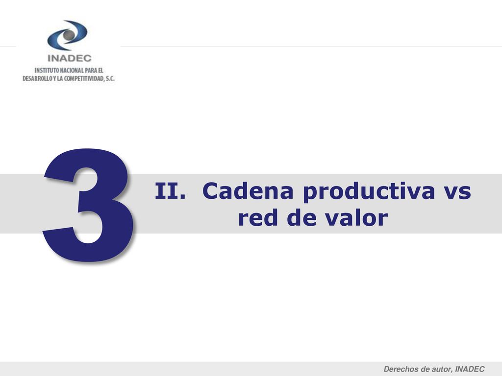 II. Cadena productiva vs red de valor