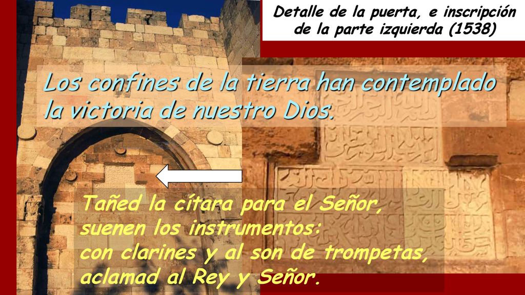 Detalle de la puerta, e inscripción de la parte izquierda (1538)