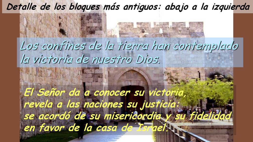 Detalle de los bloques más antiguos: abajo a la izquierda