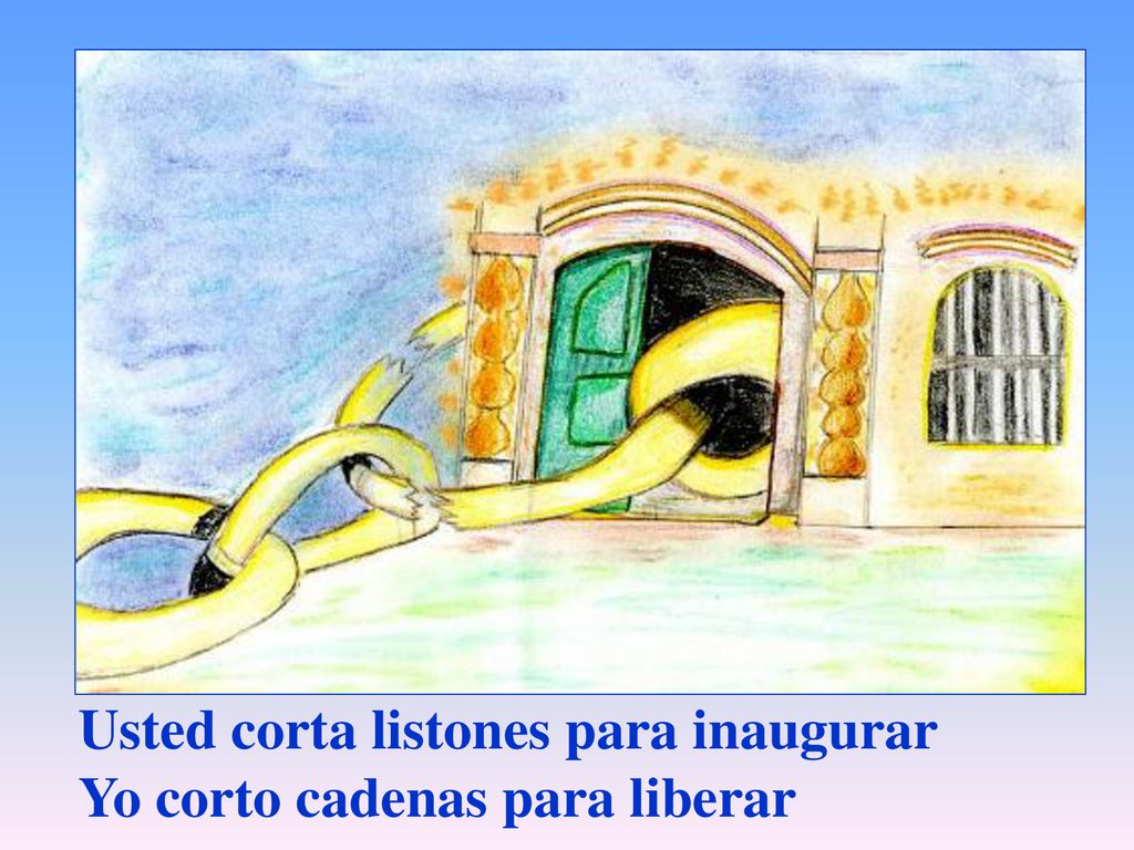 Usted corta listones para inaugurar